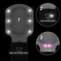 LED Lupa de Mesa 5X 25X Lupa con soporte plegable, 3 Modos LED-85x55mm - details 2