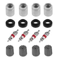 Kit De Reparación Y Mantenimiento De Sensores De Presión De Neumáticos Para Coche 4 Piezas Con Cubiertas De Válvula Y Goma - details 2