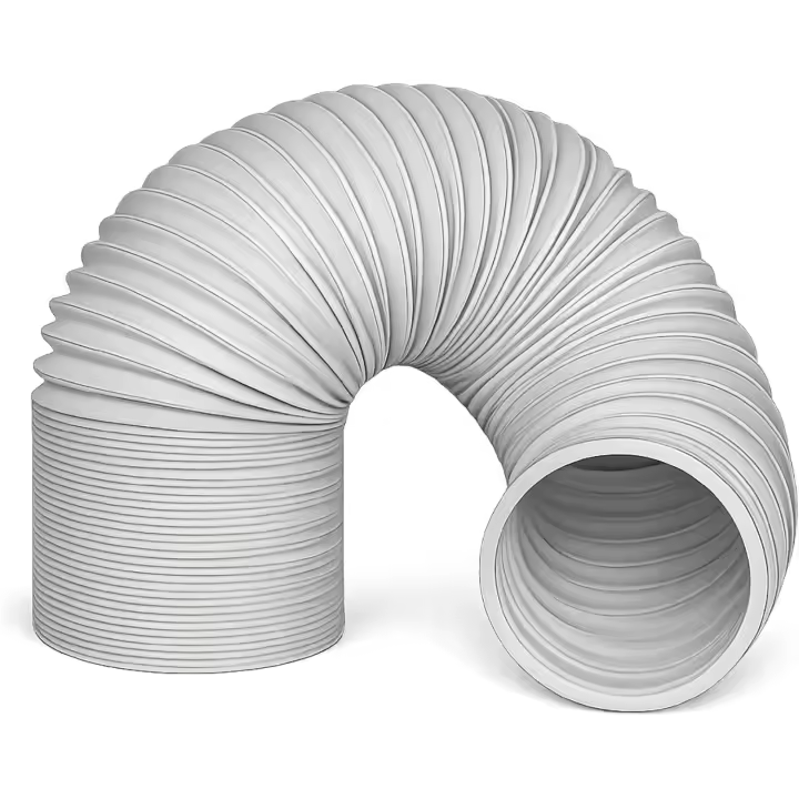 Tubo Flexible Ø127 mm Secadora Ajustable 3 m de PVC Blanco para Evacuacion de Aire Compatible con Secadoras Extractores Ventilacion y Aire Acondicionado Portatil FLUVIA - 1