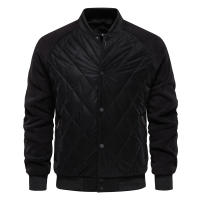 Chaqueta gruesa acolchada de terciopelo para hombre, chaqueta informal europea y americana, chaqueta superior de manga raglán, novedad de Otoño de 2024 - details 7