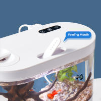 Acuario De Escritorio Mini Con Bomba De Agua LED Y Filtro Integrado Pequeño Tanque De Goldfish Auto-circulación - details 7