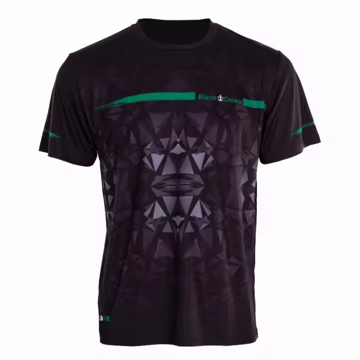Camiseta Black Crown Atlanta Negro Verde - 1