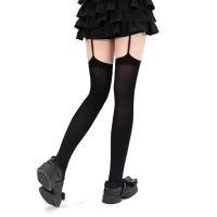 Medias De Rodilla Alta Para Mujer Color Sólido Con Decoración De Cruz Estilo Lolita Cosplay Gótico Finas Y Transpirables - details 1