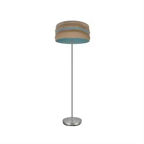 FABRILAMP Lámpara de Pie Natalia 1xe27 Niquel/Saco-Turquesa 164x40x40 Cm - Diseño Elegante - 1
