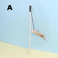 Nueva Juguete Para Gatos Palillo De Madera Con Plumas Y Campana Juguete Interactivo Para Mascotas Divertido Y Estimulante Para El Comportamiento De Los Gatos - details 5