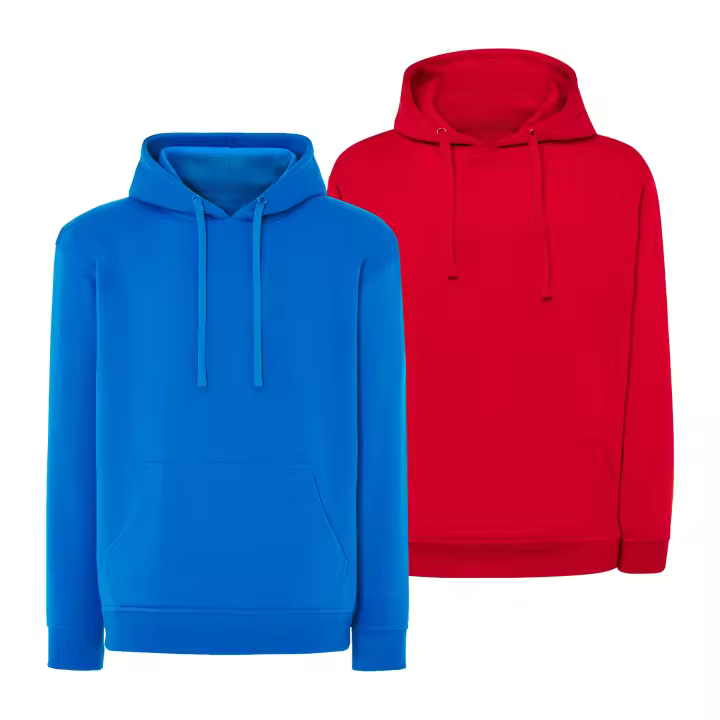 Pack de 2 Hoodie Sudaderas con Capucha para Hombre - Alta Calidad - Color Azul Aqua y Rojo - Marca SO Wear Siempre Original - 1