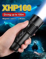 Linterna De Buceo Profesional Recargable XHP160 2023 Lámpara Submarina IPX8 100m Luz De Diversión Con Baterías 18650 26650 - details 4