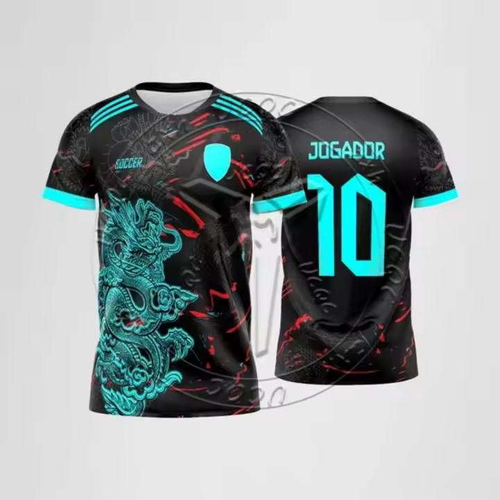 Sudadera De Fútbol Dragón Nueva 2025 Moda Callejera Suelta Manga Corta Para Hombres Y Mujeres Ligera Transpirable Absorción De Sudor - 1