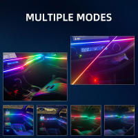 Luz Ambiental De Coche 18 En 1 Con 64 Colores Acrílico 110cm 90cm 75cm 35cm 20cm Control Bluetooth Aplicación RGB Para Interior Del Coche - details 6