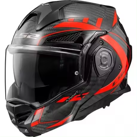 CASCO LS2 MODULAR FF901 ADVANT X C FUTURE II CARBONO negro-rojo 2025 talla XL - 1
