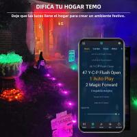Cadena De Luces LED Festoon 10M 25LED RGB Impermeable Con Control Remoto Y APP Para Decoración De Jardín Y Navidad Luz Exterior De Garlandas - details 9