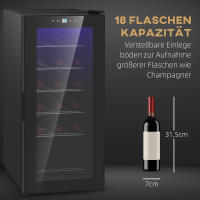 Compresor para 18 botellas, Vera para Bebidas de 50 litros with Puerta de Cristal, 5-18 °, Vera para botellas with Puerta tacthil - details 2