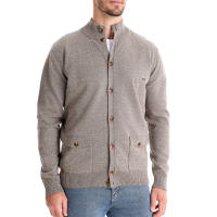 Nueva Chaqueta De Cardigan De Algodón Para Hombre AIOPESON Con Cuello Alto Y Botones Casual Para Otoño Abrigo Grueso De Punto - details 0