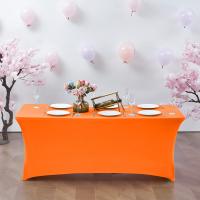 Funda De Mesa Elástica De Spandex Para 6FT/4FT Universal Ajustable Para Fiestas Banquetes Bodas Y Eventos Resistente Al Aceite Estilo Sólido - details 16