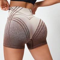Shorts De Yoga Con Gradiente Para Mujer Cintura Alta Levantamiento De Caderas Y Ajuste Abdominal Deporte Y Fitness Moda Transpirable Y Cómoda - details 8