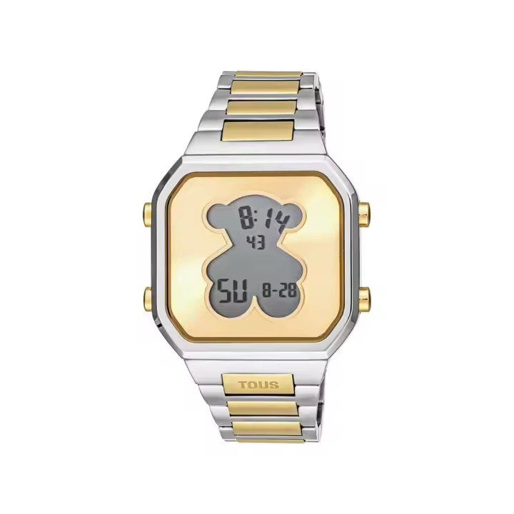 Reloj TOUS 3000134600 D-Bear Platedo y dorado Digital Mujer TOUS 3000134600 - 1