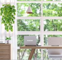 Planta Artificial De Monstera Colgante Falsa Con Hojas De Palma Y Hierba De Iva Para Decoración De Exposiciones Y Jardines - details 1