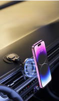 Soporte Movil Coche, Soporte magnético para teléfono de Aleación de zinc con rotación ajustable de 360 Grados-Montaje en comparación, no impermeable, compatible con Automóviles, Diseño de metal plegable Redondo - details 6