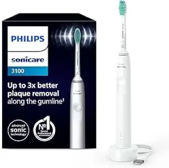 Philips Cepillo Sonicare Serie 3100. Un modo de limpieza, 1 nivel de intensidad en blanco. Viene con 1 cabezal (Proresults limpieza antiplaca conectado C1) y un cargador (HX3671/13) - 1