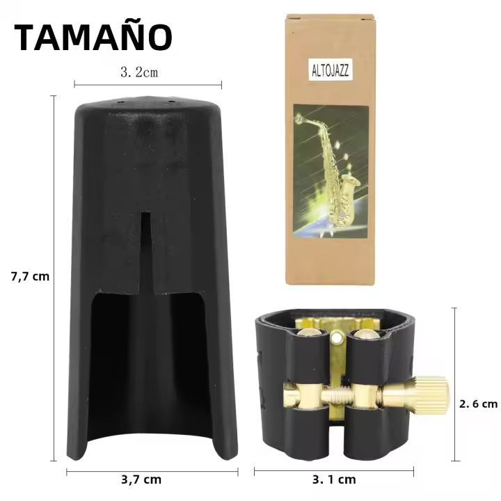 Accesorios Para Instrumentos De Madera SLADE Boquilla De Fagot Alto Tenor Soprano Con Ligadura Y Cubierta Cierre De Cuero Para Saxofón - 1