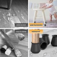 16 protectores de suelo para las patadas de Silla, fundas de silicona para proteger el suelo, protectores antideslizantes para muebles - details 3