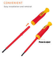 Juego De Destornilladores Interchangeables VDE Aislados Con Estuche Magnético 500V Para Electricistas Uso Doméstico Y Profesional 10 Piezas - details 4