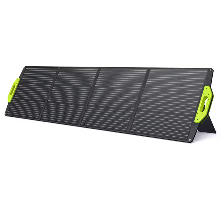Panel Solar Plegable FOSSiBOT SP200 200W, Eficiencia Alta de Células del 23.4%, Recubrimiento ETFE, Patas Ajustables para Hogar, RV, Camping, Cortes de Energía - Verde - 1
