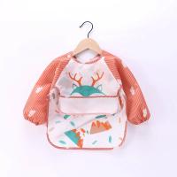 Bib De Bebé Impermeable Con Pico Para Niños Y Niñas Edad 1-3 Años Traje De Baño De Arte Con Bolsillo De Manga Larga Para Comer Y Ensechar - details 3