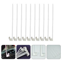 10pcs Marco De Bandera Para Vehículo Plástico Poles De Ventana De Coche Sin Banderas Blanco Accesorios Para Automóvil - details 1