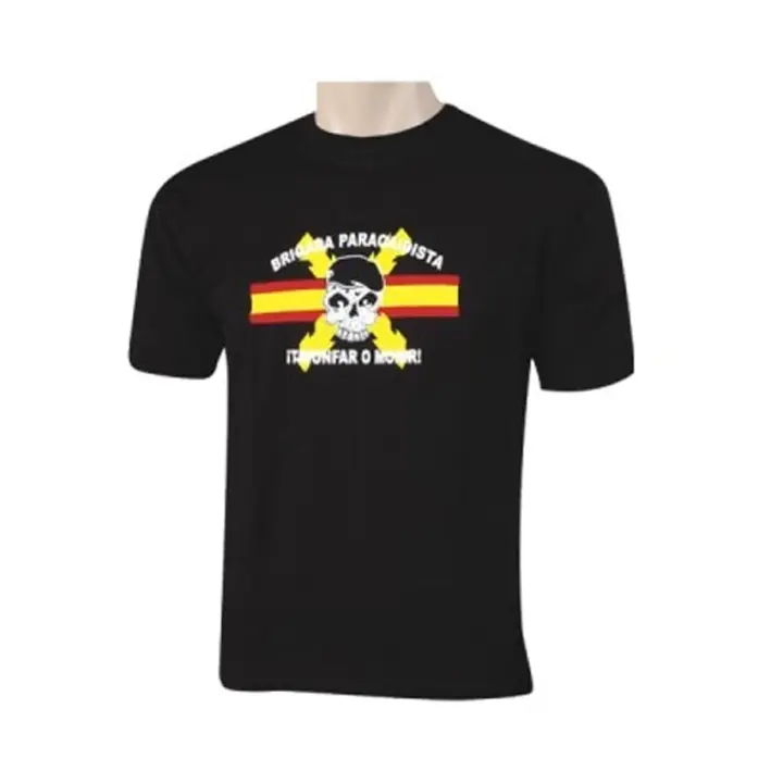 Camiseta Bripac Calavera bandera España central negra - 1