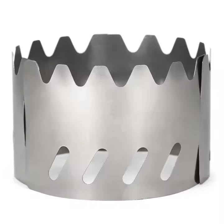 Lixada 2-en-1 Windscreen Ultraligero De Titanio Para Camping Y Senderismo Estufa De Alcohol Portátil Soporte Para Viento - 1