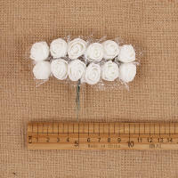 144pcs Encimera De Rosa De Encaje De 2cm PE Para Boda Decoración De Casa Scrapbooking Wreath Regalo De Oso De Peluche Flor Artificial - details 6