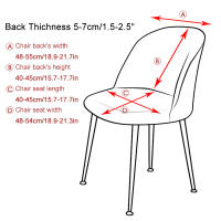 Cubierta De Silla Curva De Poliéster Y Spandex 1PC Protección Pequeña Para Sillas De Comedor Estilo Europeo Para Hotel Y Cocina - details 0