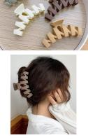 Pinza De Pelo Grande Para Mujer En Color Sólido Simplicidad Y Elegancia Accesorio De Cabello Para La Parte Superior De La Cabeza Pinza De Ducha Mate - details 3