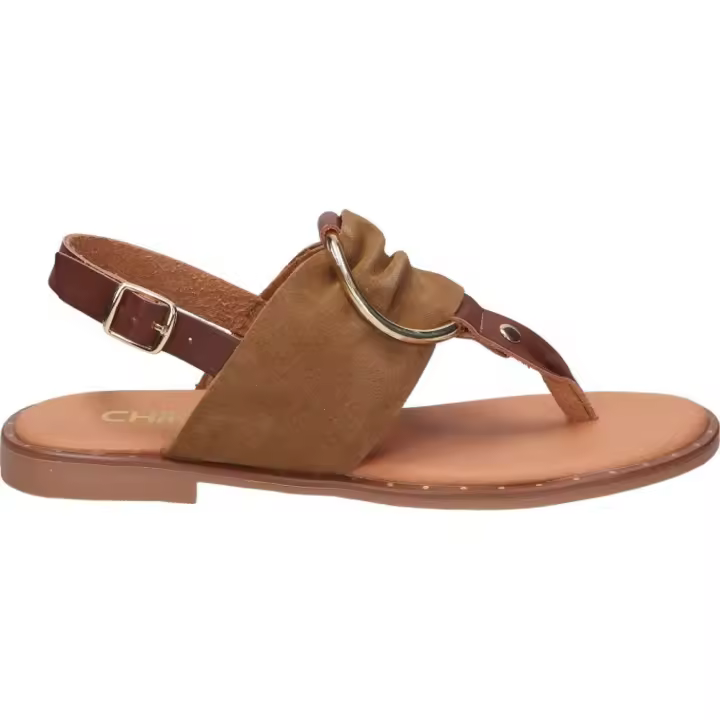 CHIKA10 | Sandalias Planas CHK10 Musaka 07 para Moda Joven – Sandalias en Color Marrón Cuero con Detalles – Sandalia con Cierre de Hebilla – Estilosa – Cómodas y Versátiles – Combinables – Moda - 1