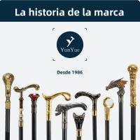 Bastón De Moda Steampunk Con Calavera Dorada Y Negro Decorativo Para Fiesta Gótica Vintage Bastón De Caminar Cospaly Vintage - details 0