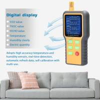 Monitor De Calidad Del Aire Portátil 5 En 1 Medidor De CO2 TVOC HCHO Con Pantalla LCD Retroiluminada Medidor De Temperatura Y Humedad - details 3