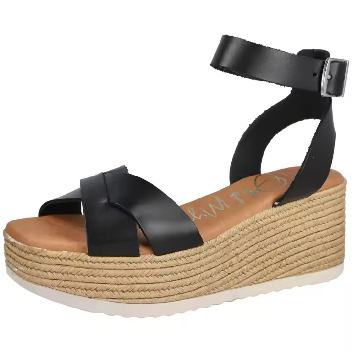 Cuñas de Esparto Oh! My Sandals Md5445 para mujer en color negro - 1