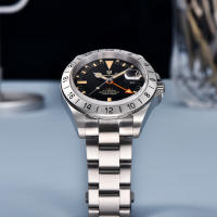 Reloj Mecánico Automático Para Hombre PAGANI DESIGN 2024 GMT Retroclásico Acero Inoxidable 200m Impermeable Con Calendario Completo Y Múltiples Zonas Horarias - details 4