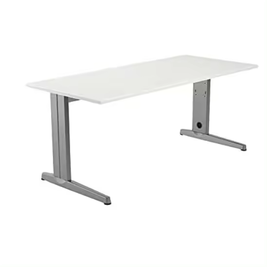 MESA DE METAL ROCADA TAMAÃ‘O DE 200X80 CM COLOR BLANCO - 1
