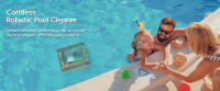 Limpia fondos piscina robótico inalámbrico SEAUTO Crab, hasta 2.5 horas de funcionamiento, cesta de filtro grande de 3.5 litros, escalada de paredes, limpieza de línea de agua, carga rápida de 2.5 horas, apto para áreas de 2000 pies cuadrados - details 9