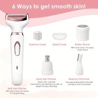 Depiladora corporal 4 en 1 para depilación de axilas, Afeitadora eléctrica para pelo de piernas y bikini, afeitadora de tijera, recortadora para mujeres - details 3