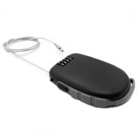 Cerradura De Combinación Para Casco De Motocicleta Herramienta De Bloqueo Con Cadena Telescópica Coded 4 Dígitos Anti-Robo - details 2
