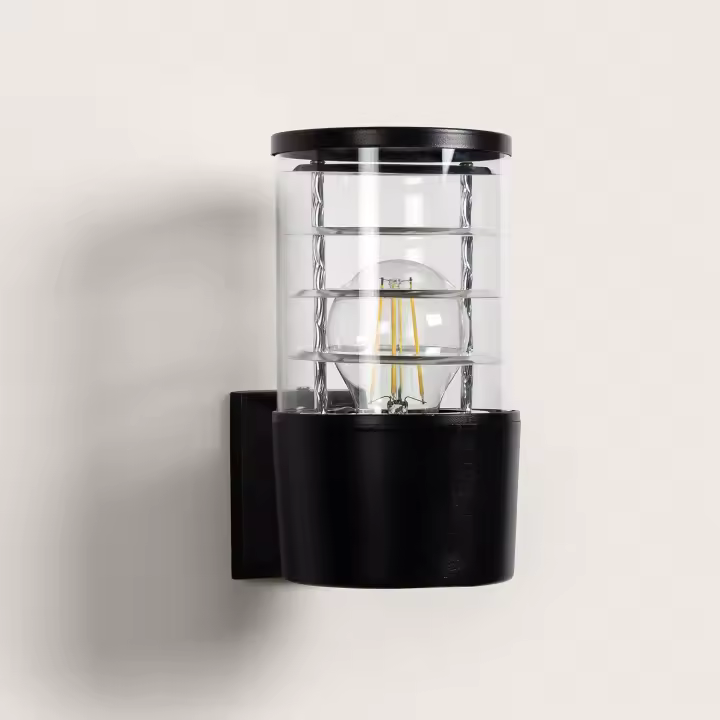 Ledkia Lámpara de Pared Exterior Aluminio Haia Negro - 1