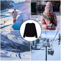 WAI 2 MARKET - Camiseta Térmica Manga Larga Hombre, Ropa Interior Cálida y Transpirable, 96% Poliéster 4% Elastano, Cuello Redondo, Ideal para Invierno, Actividades al Aire Libre, Colores: Blanco, Negro, Gris Oscuro, Azul Marino - details 0