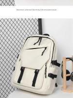 Mochila impermeable de poliéster para hombre, morral sencillo de 15 pulgadas, de Color sólido, a la moda, para ordenador de estudiante y pareja - details 16