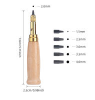 Kit De Herramientas Para Perforar Japón QJH Con 6 Puntas Tamaño 1.5mm - 4mm Para Costura DIY Cuero Artesanía Papel Encuadernación - details 9