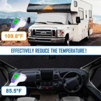 Cubierta De Ventana Para Camión De Clase C Ford E450 1997-2024 Motorhome Anticongelante De 4 Capas Sombrilla Para Ventana Delantero RV - details 5