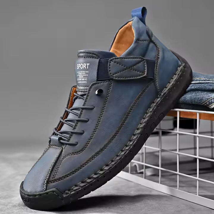 Zapatos Casuales Para Hombre De Cuero Hacer a Mano Transpirables Mocasines De Moda Talla Grande 38-48 Zapatos De Barco Lujo - 1