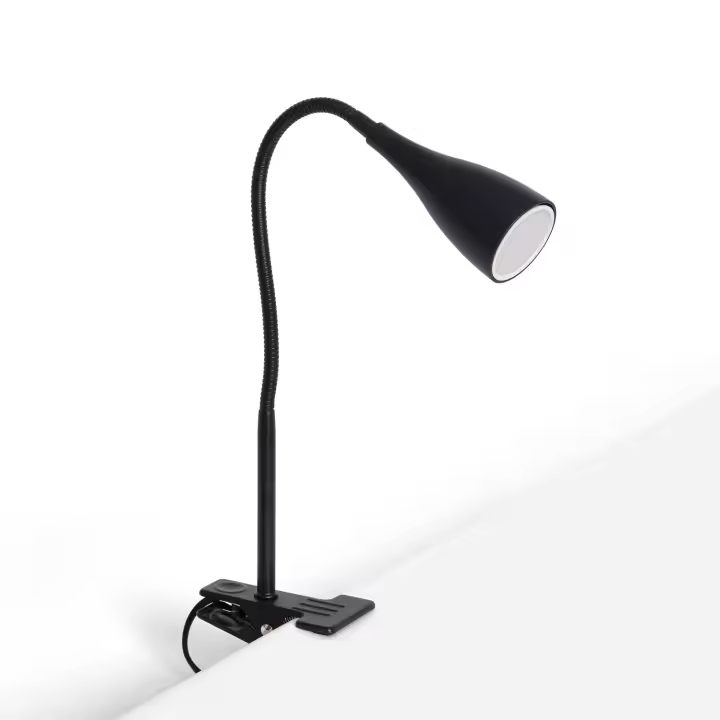 Ledkia Lámpara Flexo Escritorio de Metal con Pinza Dandy Negro - 1